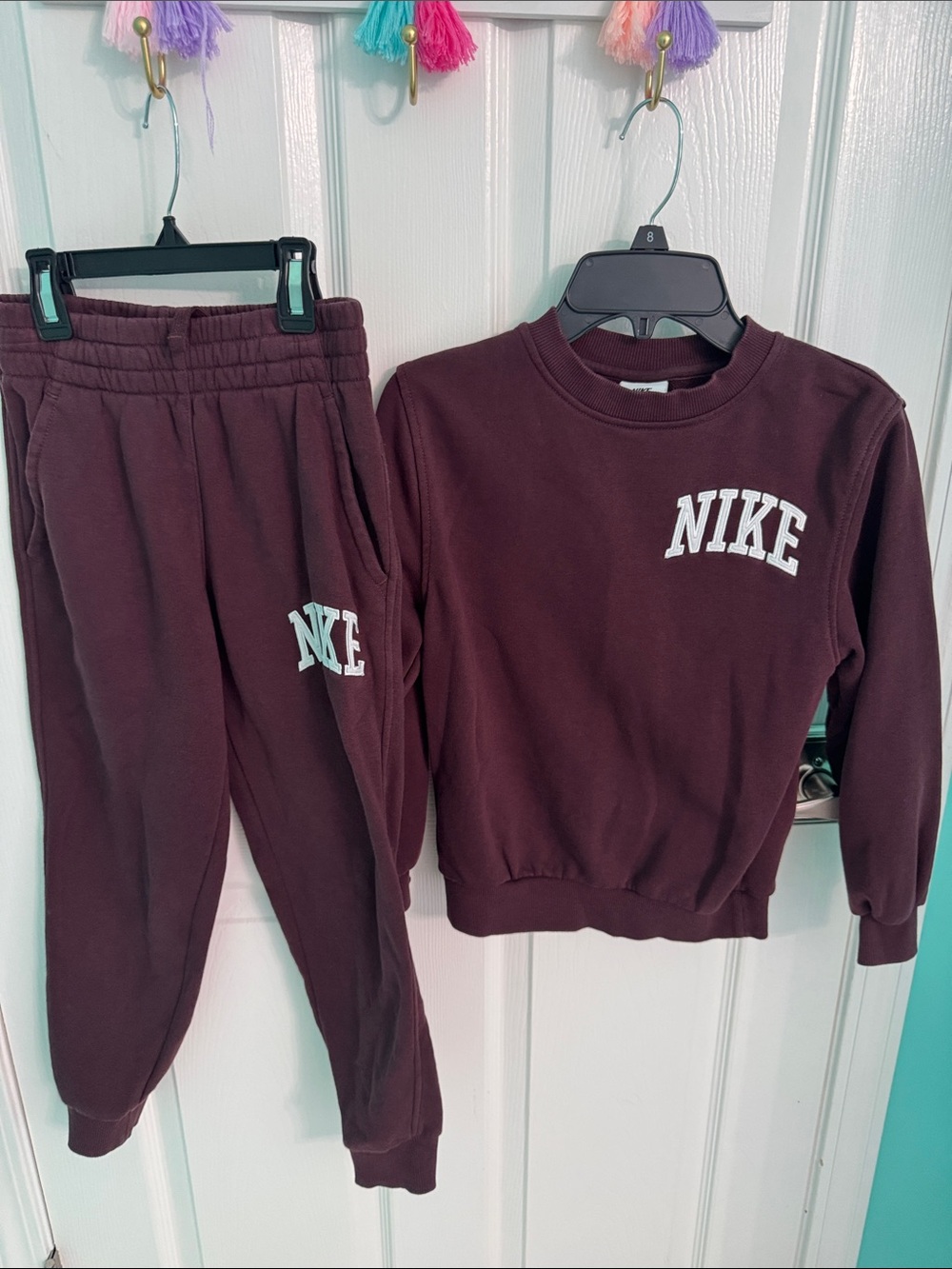 Nike Kids Maroon Sweatshirt and Joggers Set